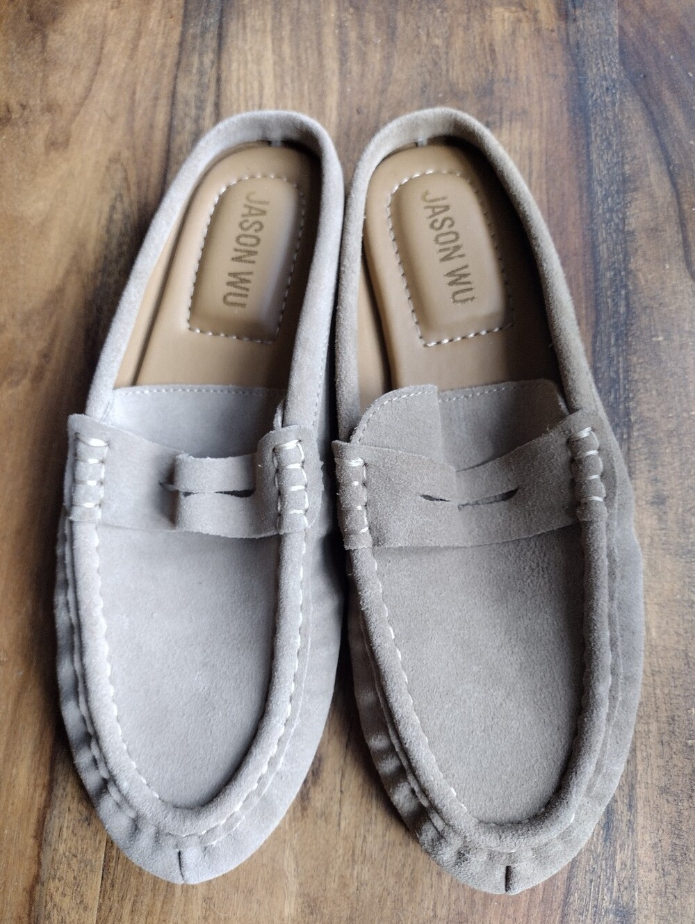 NEW Jason Wu Tan Suede Meeky-P Loafer Mules Size 7